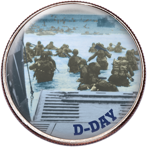 D-Day Colorized Kennedy Half Dollar Main Image
