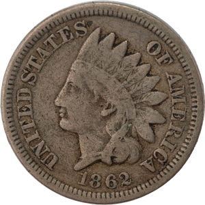 1862 Indian Head Cent, Variety 2 Main Image