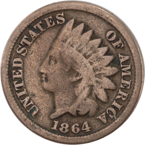 1864 Indian Head Cent, Variety 2 Main Image