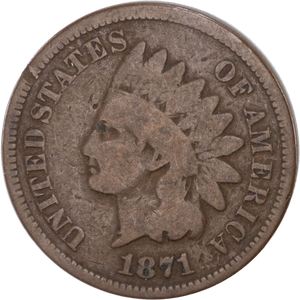 1871 Indian Head Cent Main Image
