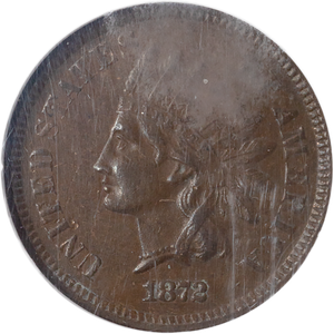 1872 Indian Head Cent NGC           AU55 Main Image