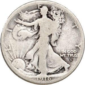 1916-D Liberty Walking Half Dollar Main Image
