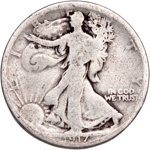 1917-D Liberty Walking Half Dollar, Reverse Main Image
