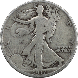 Numismática. Moeda de Prata dos Estados Unidos Half Dollar 1943