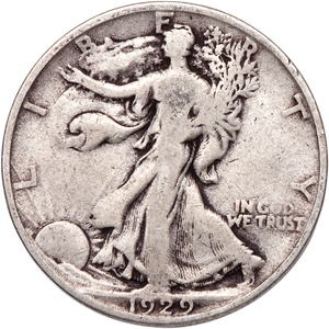 1929-S Liberty Walking Half Dollar VG Main Image