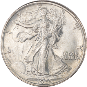 1935 Liberty Walking Silver Half Dollar Main Image