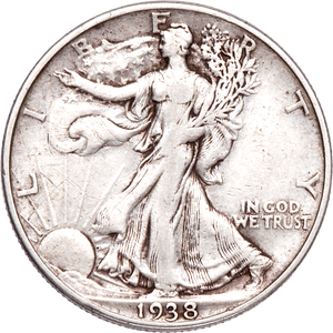 1938-D Liberty Walking Half Dollar VF#2 Main Image