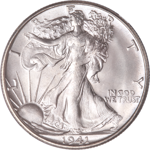 1941-S Liberty Walking Silver Half Dollar Main Image