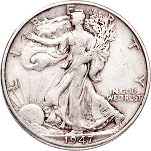 1947-D Liberty Walking Half Dollar CIRC Main Image