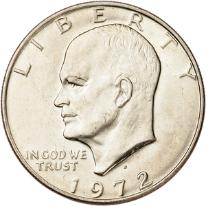 1972-D Eisenhower Dollar, Copper-Nickel Clad | Littleton Coin Company