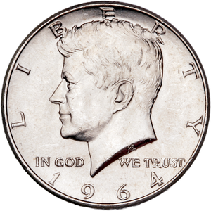 1964 90% Silver Kennedy Half Dollar Main Image