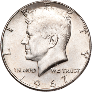 1967 Kennedy Half Dollar, Circulated Main Image