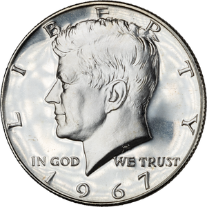 1967 Kennedy Half Dollar, From Special Mint Set MS60 Main Image
