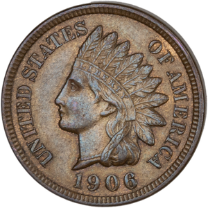 indian head 1 cent 1906