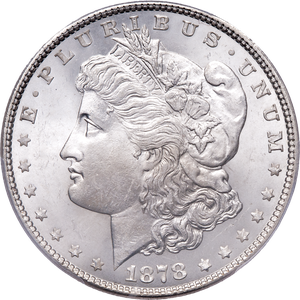 1878 Morgan Silver Dollar, 7 Feathers, 2nd Reverse Main Image