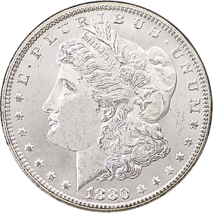 1880-CC Morgan Silver Dollar, 2nd Reverse Main Image