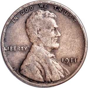 1911-S Lincoln Head Cent VG#2 Main Image