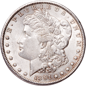 1891-S Morgan Silver Dollar XF Main Image
