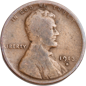 1913-D Lincoln Head Cent CIRC Main Image