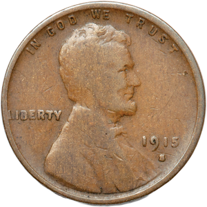 1915-S Lincoln Head Cent VG Main Image