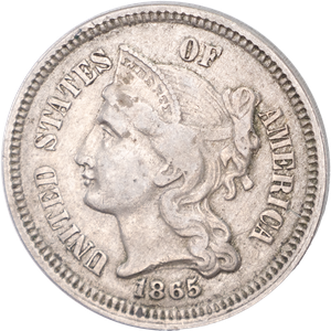1865 Nickel Three-Cent Piece F#2 Main Image