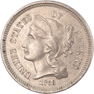 1868 Nickel Three-cent piece Main Image