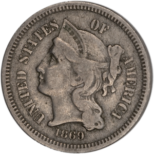 1869 Nickel Three-Cent Piece Main Image