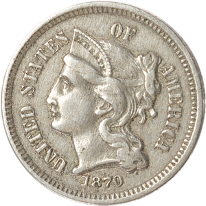 1870 Nickel Three-Cent Piece Main Image