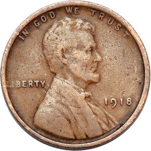 1918 Lincoln Head Cent Main Image