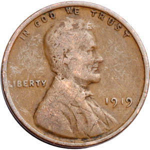 1919 Lincoln Head Cent Main Image