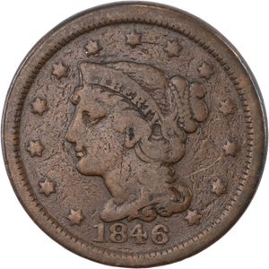 1846 Braided Hair Large Cent, Small Date Main Image