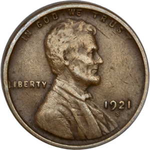 1921-S Lincoln Head Cent CIRC Main Image
