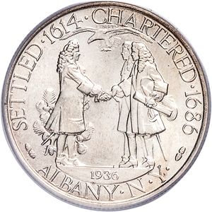 1936 Albany, New York Charter Silver Half Dollar Main Image