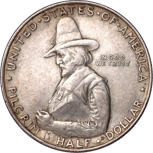 1920 Pilgrim Tercentenary Silver Half Dollar Main Image