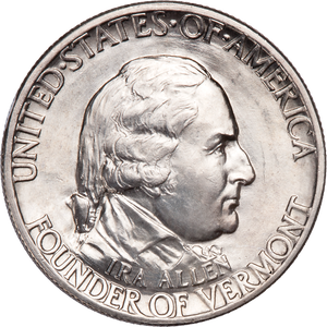 1927 Vermont Sesquicentennial Silver Half Dollar Main Image