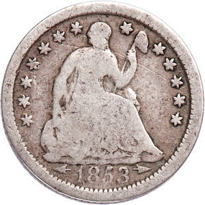 1853 Liberty Seated Silver Half Dime, Arrows Main Image