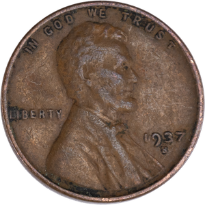 1937-S Lincoln Head Cent CIRC Main Image