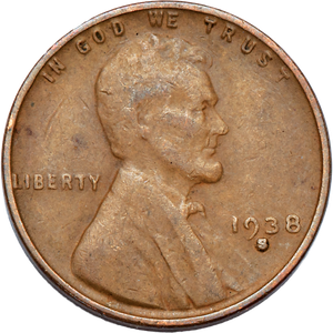 1938-S Lincoln Head Cent Main Image