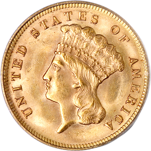 1878 $3 Gold Indian Head Main Image