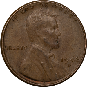 1948-D Lincoln Head Cent CIRC Main Image