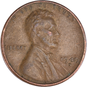 1949-S Lincoln Head Cent CIRC Main Image