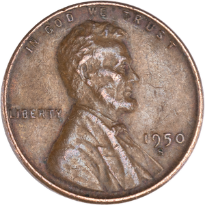 1950-S Lincoln Head Cent CIRC Main Image