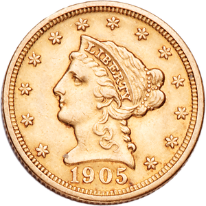 1905 Liberty Head Gold $2.50 Quarter Eagle Main Image