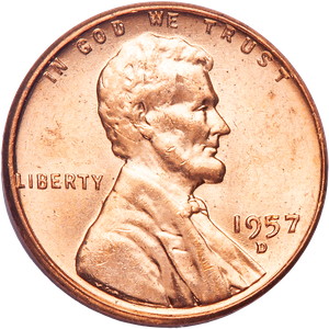 1957-D Lincoln Head Cent Main Image