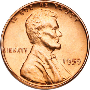 1959 Lincoln Head Cent MS60 Main Image