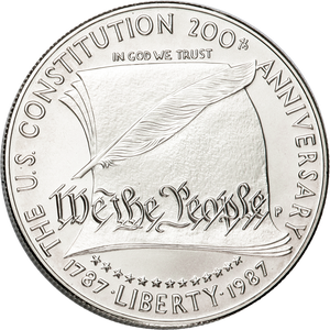1987-P Constitution Bicentennial Silver Dollar Main Image