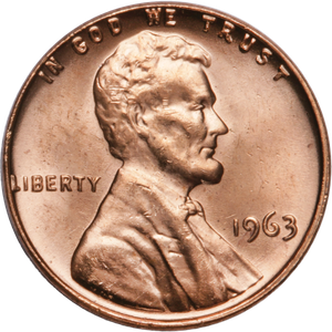 1963 Lincoln Head Cent Main Image