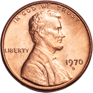 1970-D Lincoln Head Cent MS60 Main Image