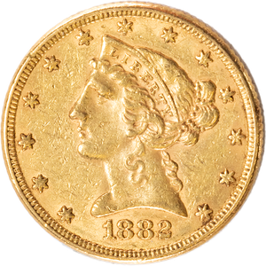 1882 Liberty Head $5 Gold Main Image