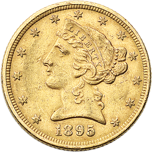 1895 Liberty Head $5 Gold Main Image